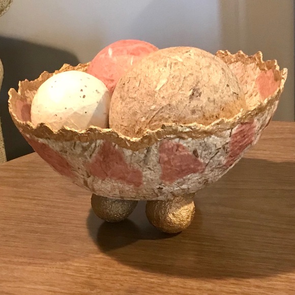Artisan Papier-mâché Decor Bowl - Picture 14 of 15